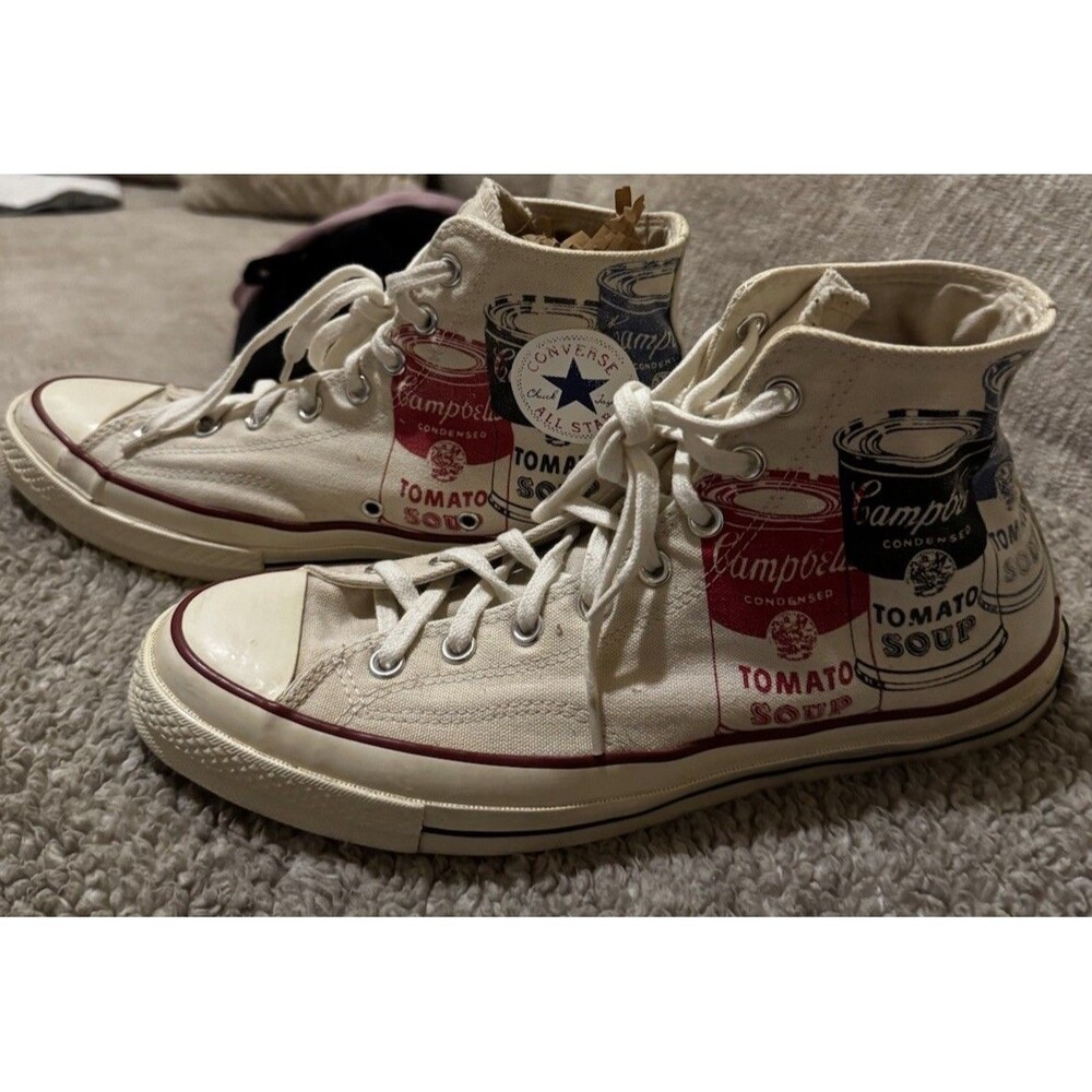EUC Converse Chuck 70 Hi x Andy Warhol Campbell's Soup Cans 2015 Men 11 Rare Art